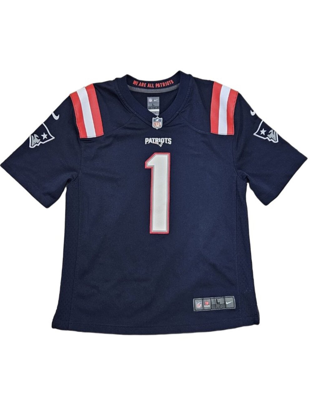 Cam Newton Patriots #1 Nike On Field Jersey Youth L 14/16